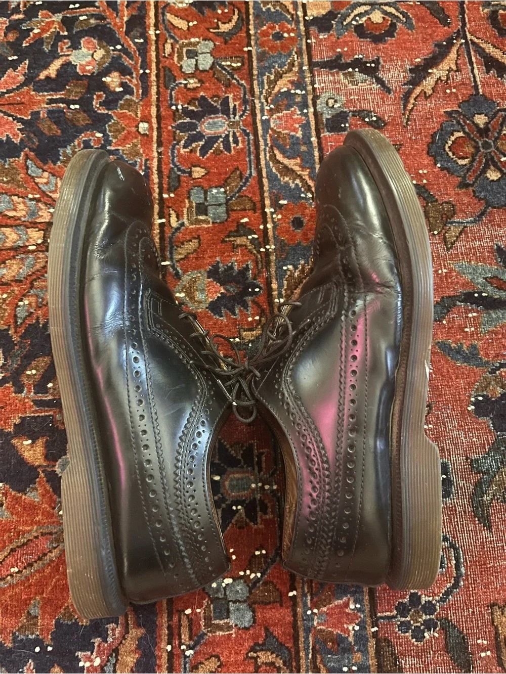 Dr. Martens 3989 Black Wingtip Leather Brogues
